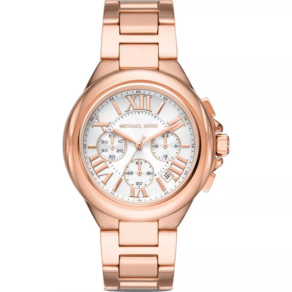 Michael Kors Oversized Camille Rose Gold-Tone Watch 45mm