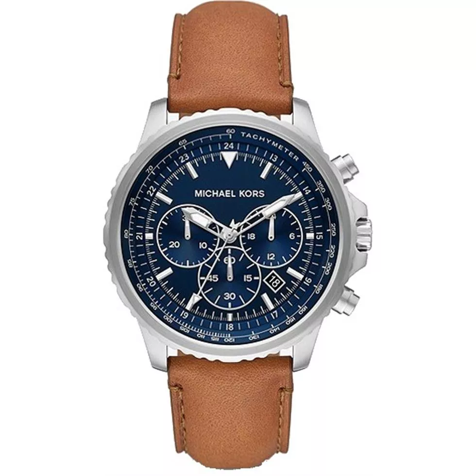 Michael Kors Cortlandt Leather Watch 44mm