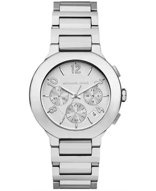 Michael Kors Oversized Gramercy Silver-Tone Watch 40mm