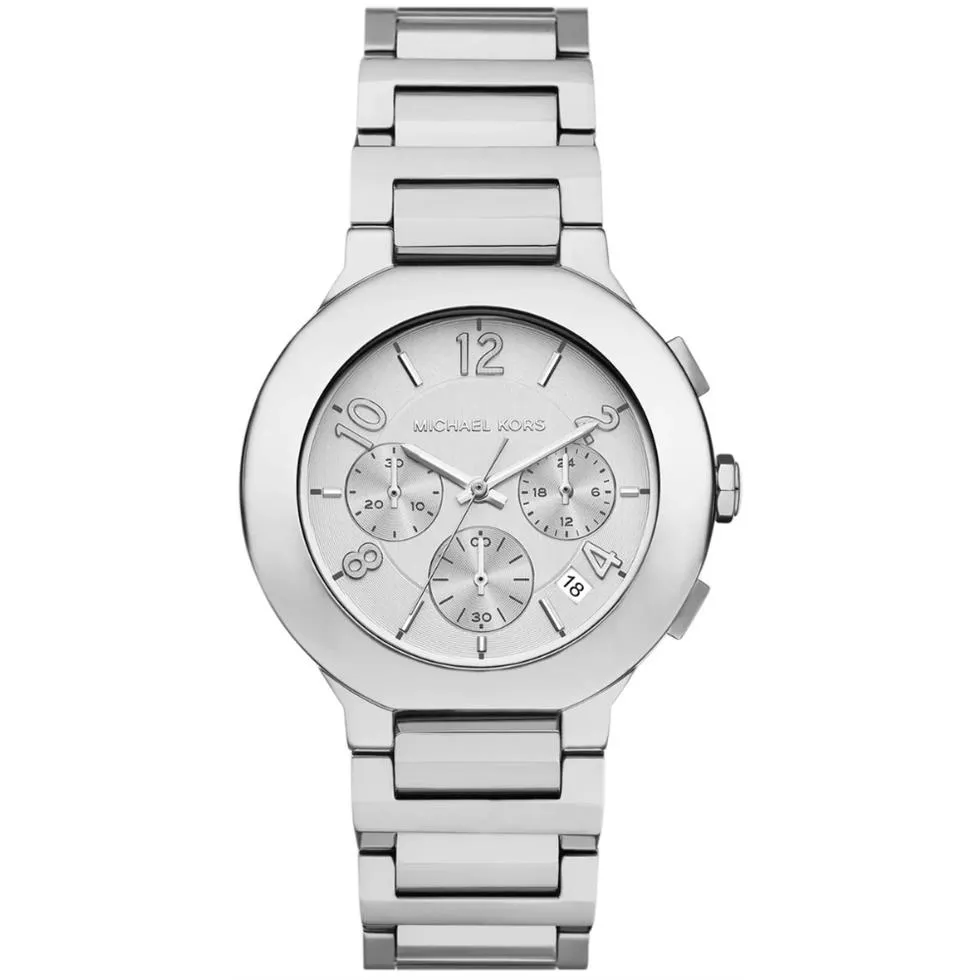 Michael Kors Oversized Gramercy Silver-Tone Watch 40mm