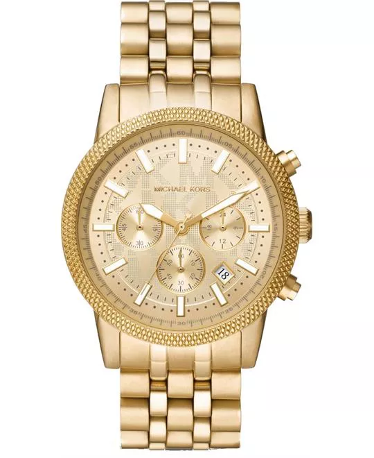 Michael Kors Oversized Hutton Gold-Tone Watch 43mm