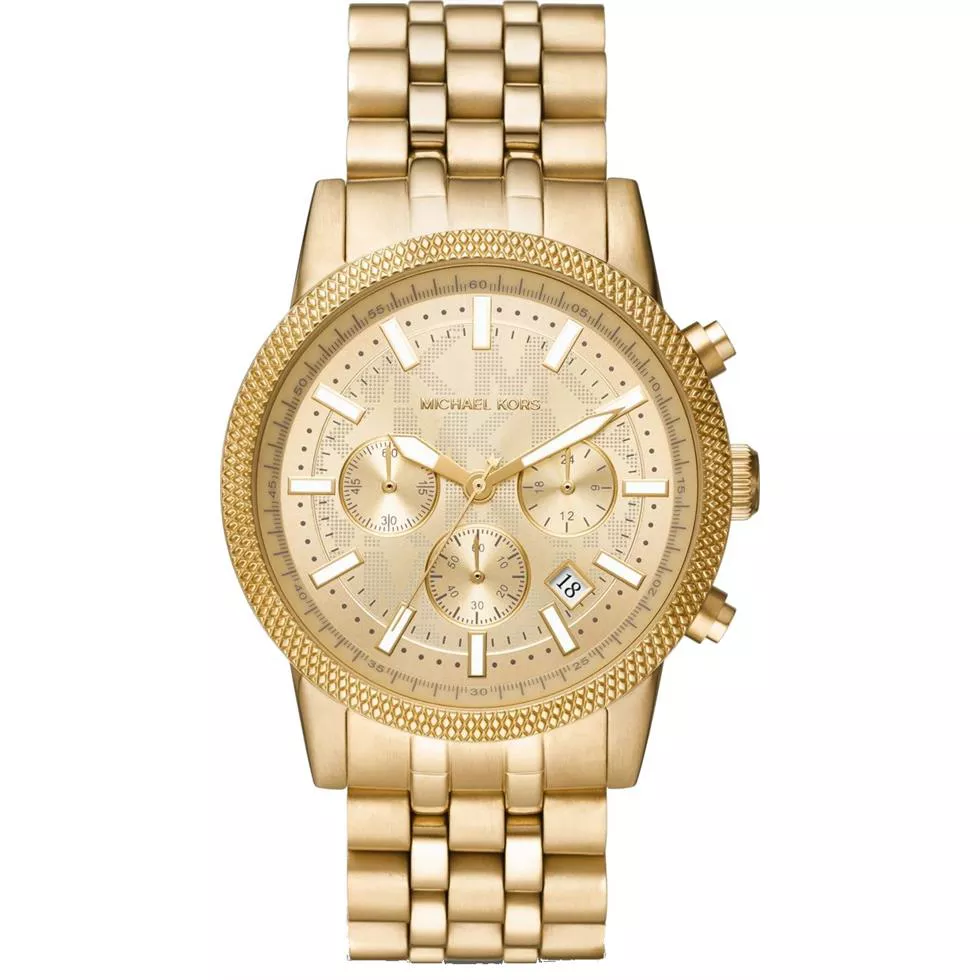 Michael Kors Oversized Hutton Gold-Tone Watch 43mm