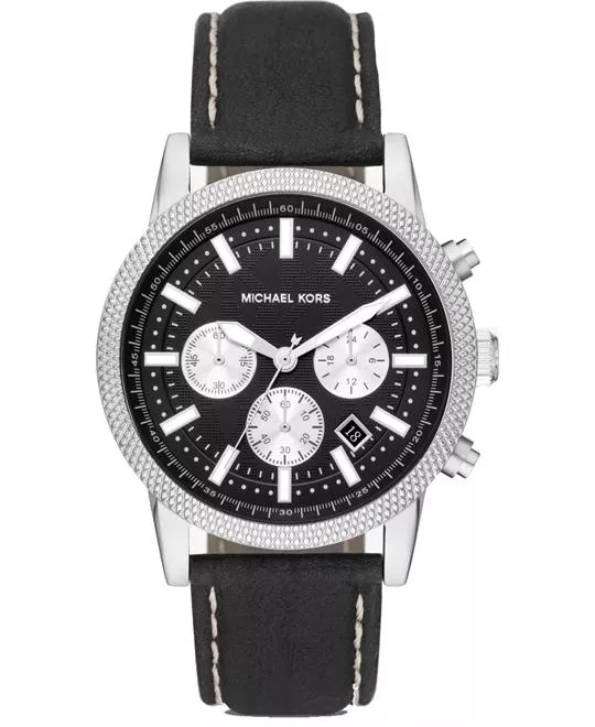 Michael Kors Oversized Hutton Leather Watch 43mm