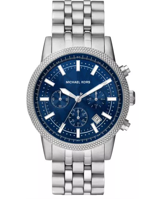 Michael Kors Oversized Hutton Silver-Tone Watch 43mm