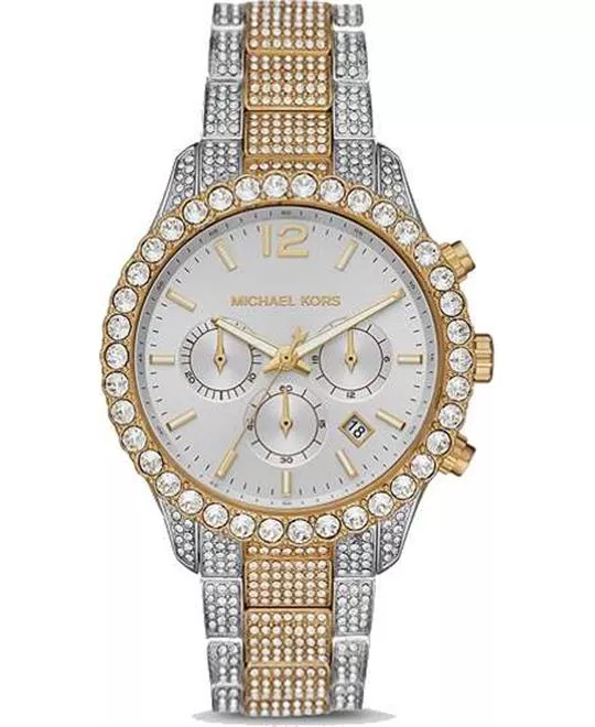 Michael Kors Layton Pavé Two-Tone Watch 42mm