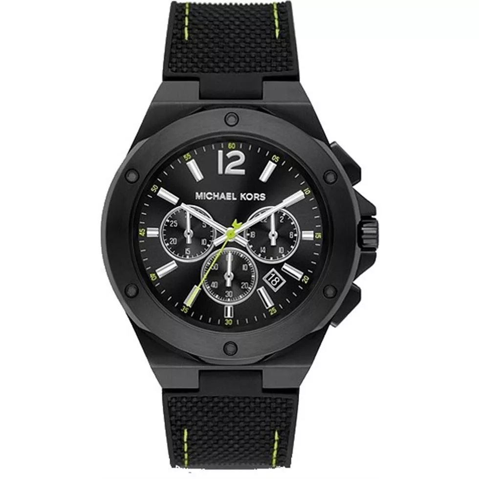 Michael Kors Oversized Lennox Black-Tone Watch 45MM