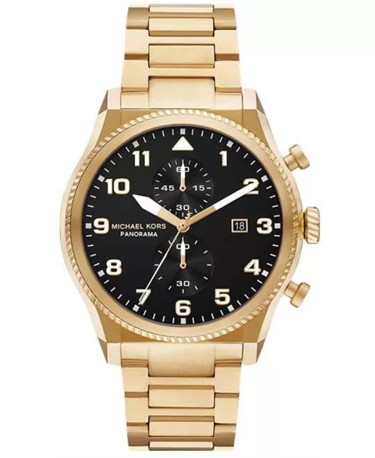 Michael Kors Oversized Panorama Gold-Tone Watch 44mm