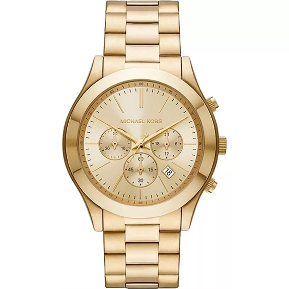 Michael Kors Runway Gold Tone Watch 44mm