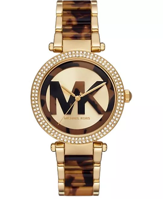 Michael Kors Parker Pavé Gold-Tone Watch 39mm
