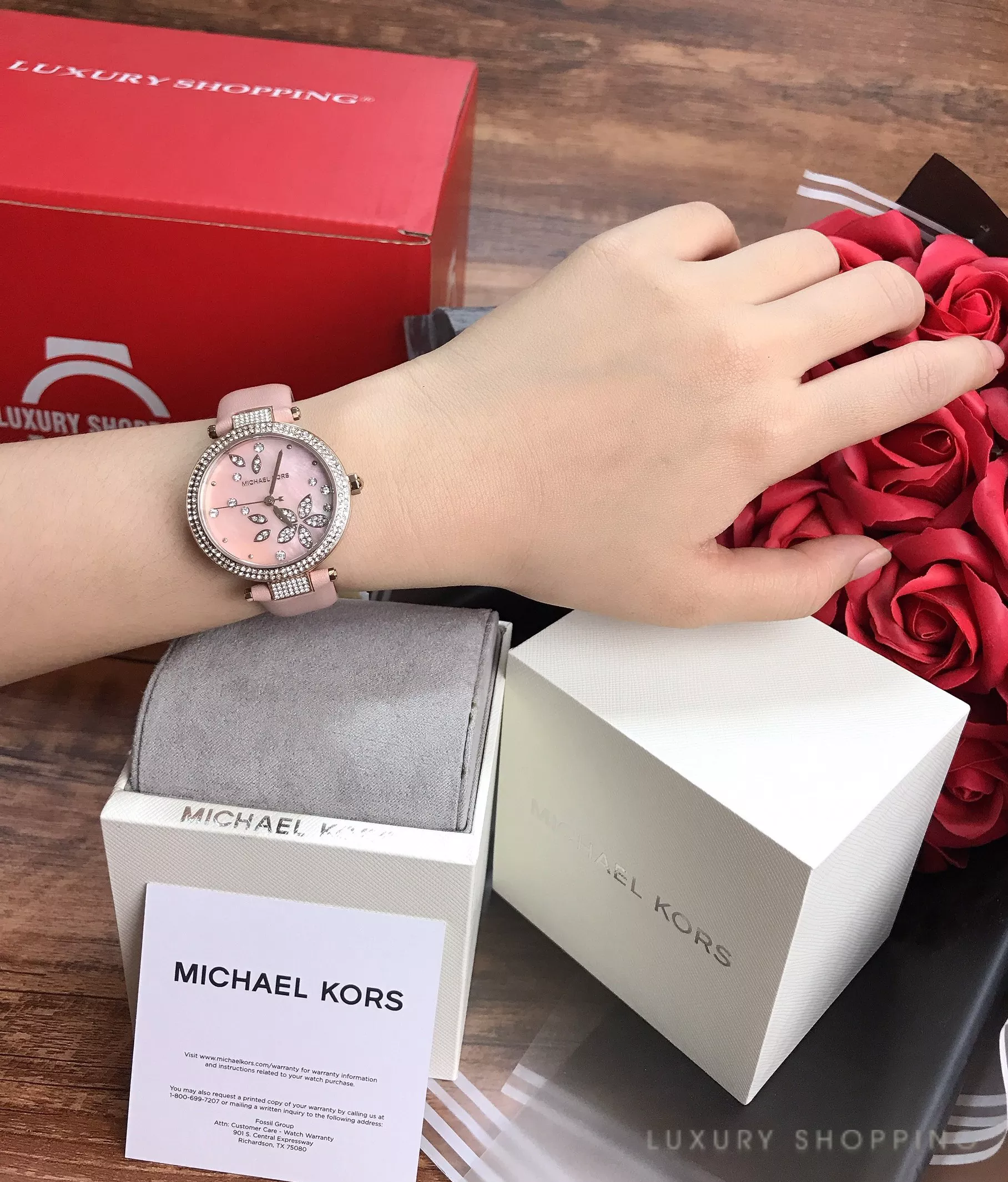 Michael Kors Parker Pavé Rose Watch 33mm  