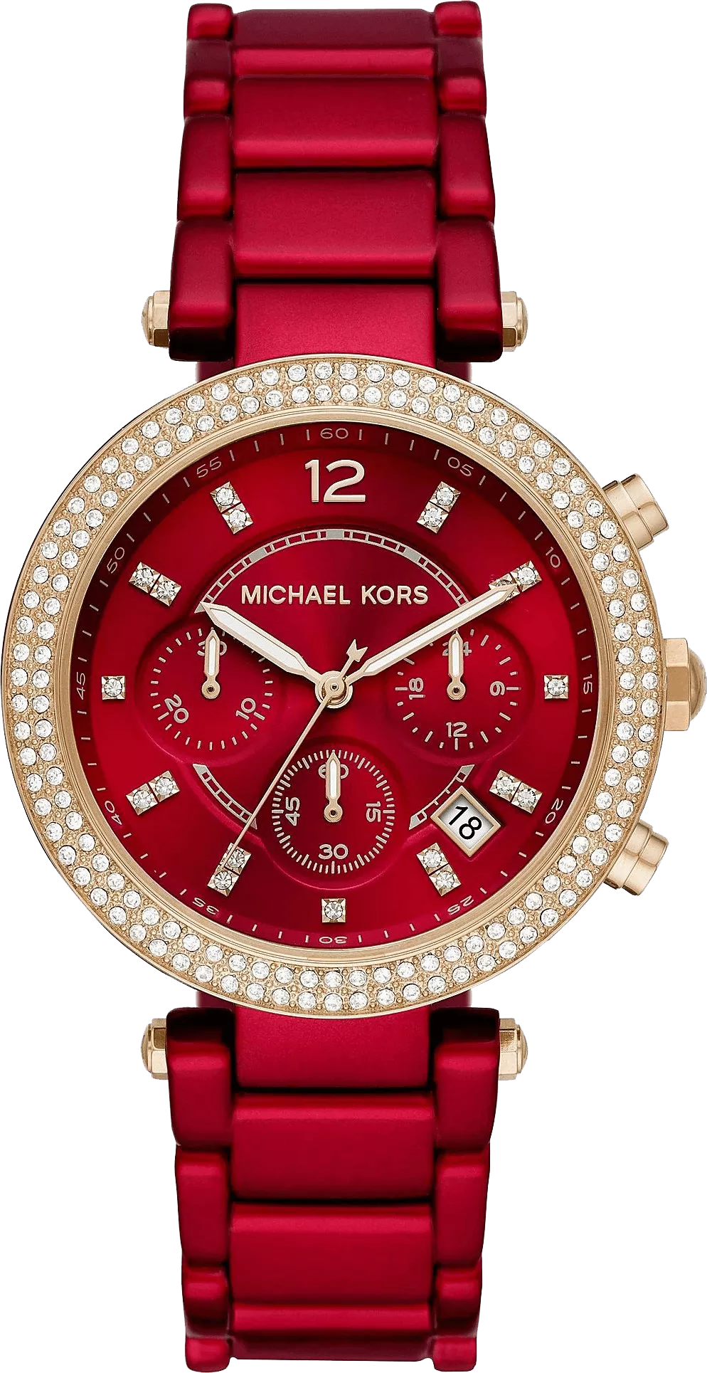 MSP: 92136 Michael Kors Parker Red Coated Watch 39mm 6,882,000