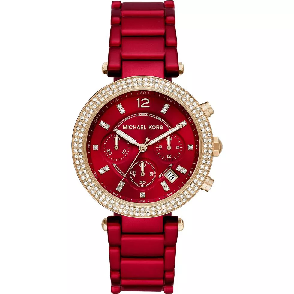 Michael Kors Parker Red Coated Watch 39mm