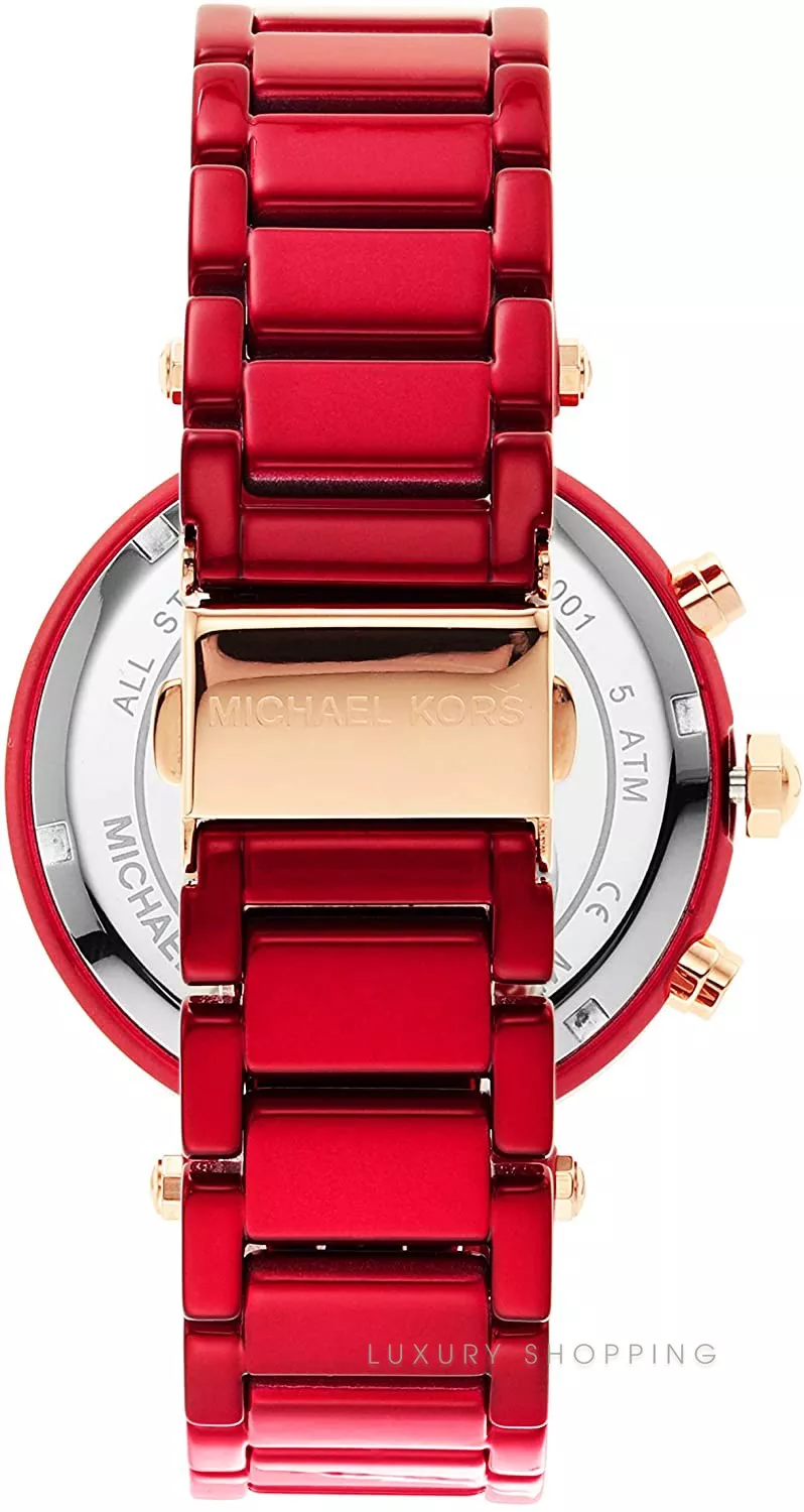 Michael Kors Parker Red Coated Watch 39mm