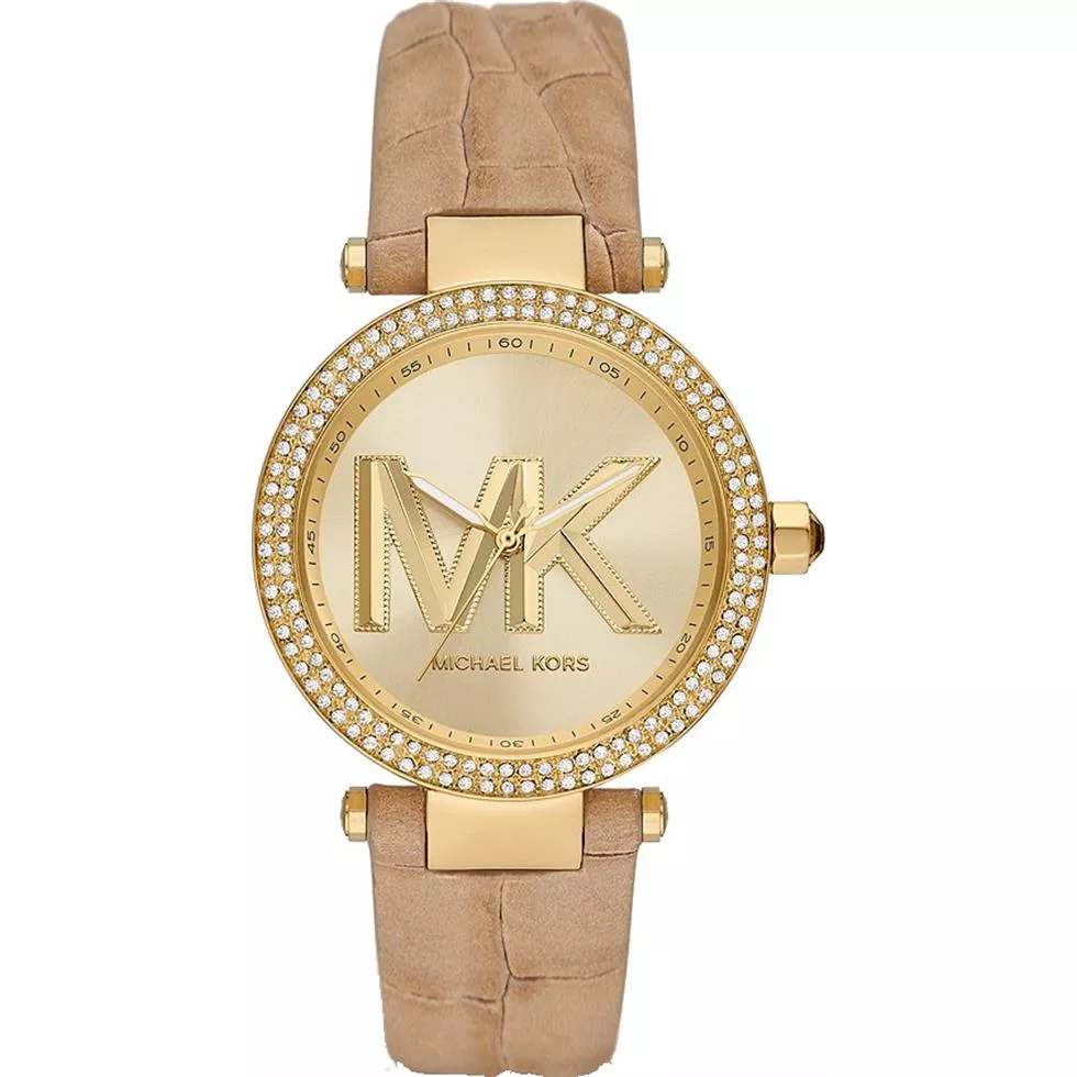 Michael Kors Parker Three-Hand Brown Leather Watch 39mm
