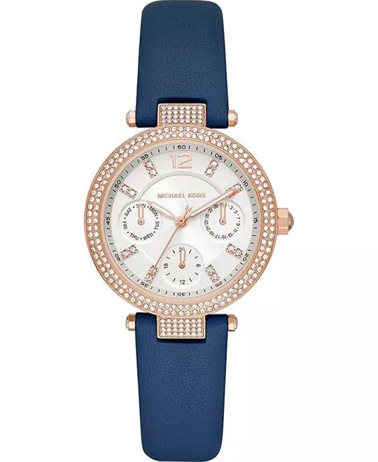 Michael Kors Parker Blue Tone Watch 33mm 