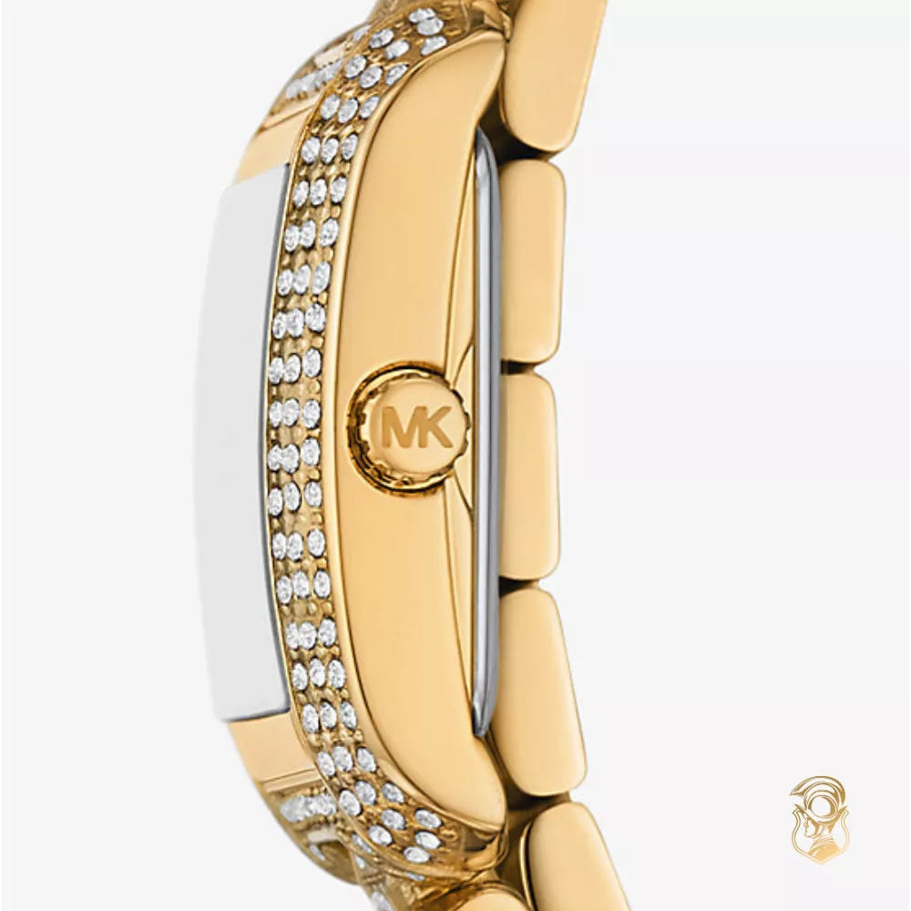 Michael Kors Petite Pavé Gold Tone Double Wrap Watch 