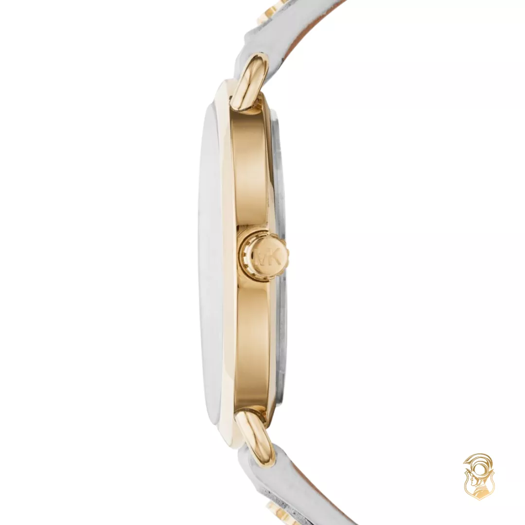 Michael Kors Portia Floral Aplique Two - Tone Watch 37mm