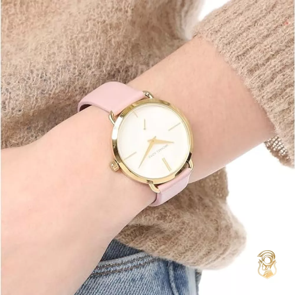 Michael Kors Portia Pink Leather Watch 36mm 