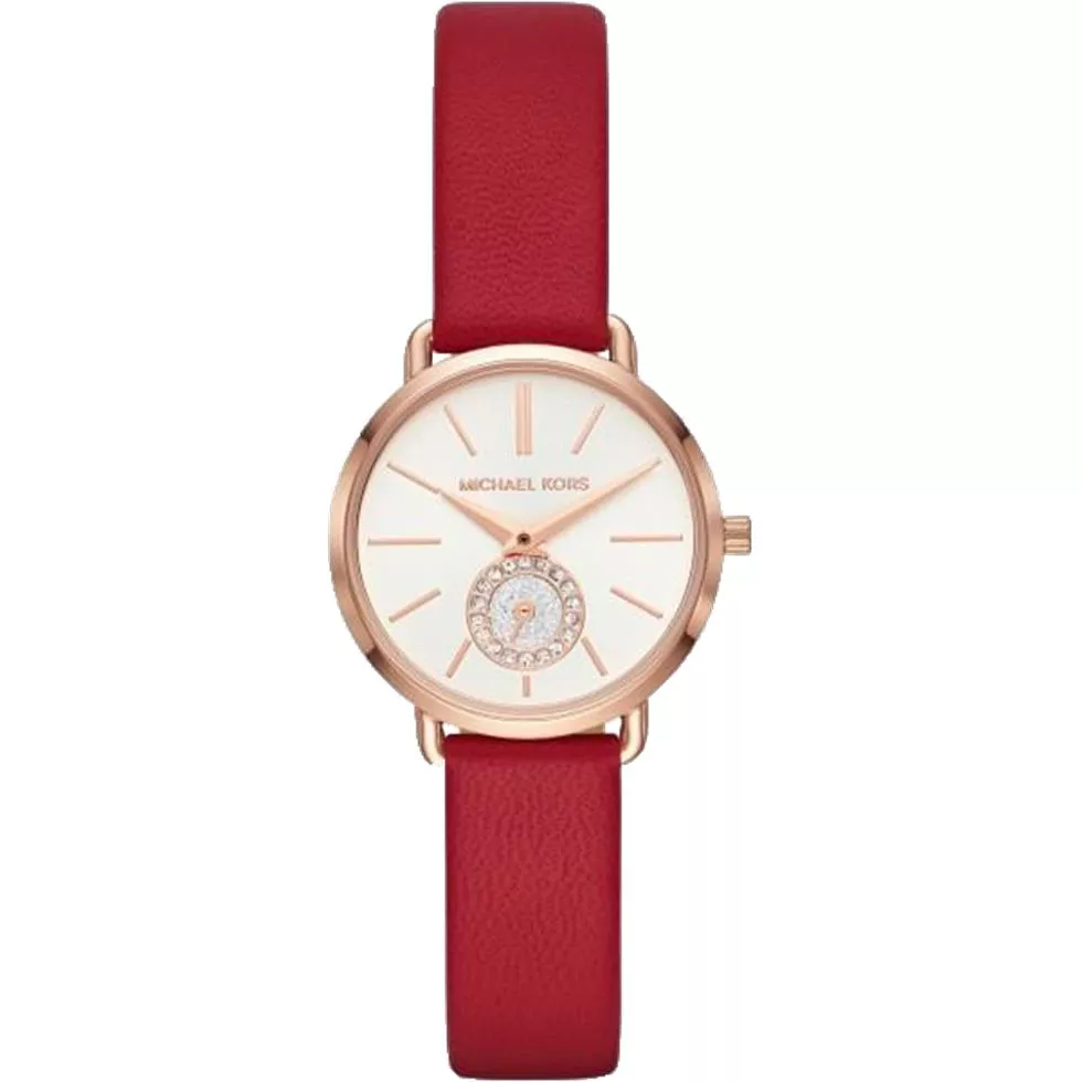 Michael Kors Portia Three-Hand Red Watch 28mm