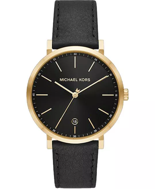Michael Kors Quartz Black Leather Watch 42mm