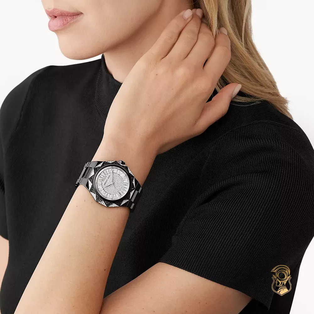 Michael Kors Raquel Pavé Black-Tone Watch 41mm