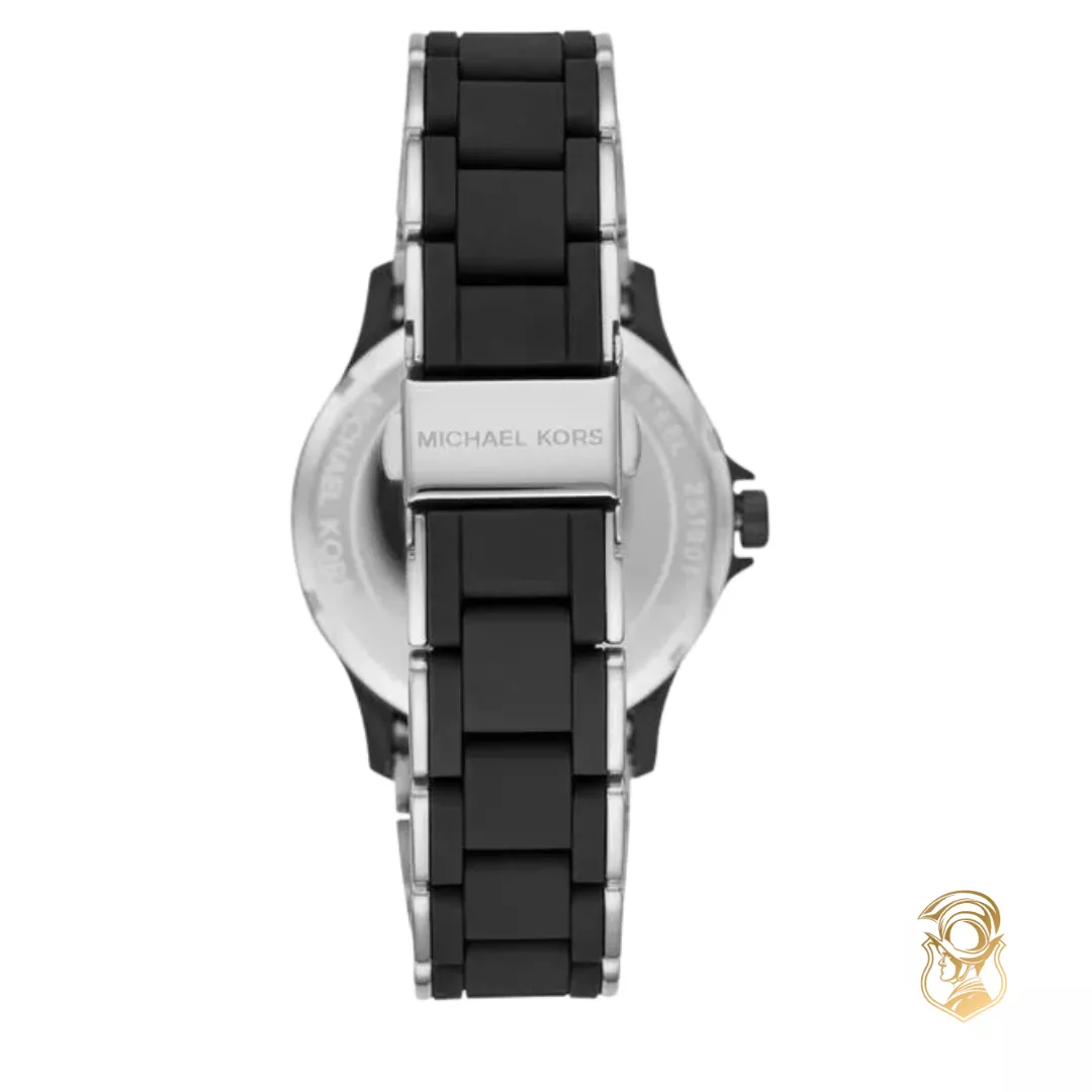 Michael Kors Reid Black And Silicone Watch 40mm