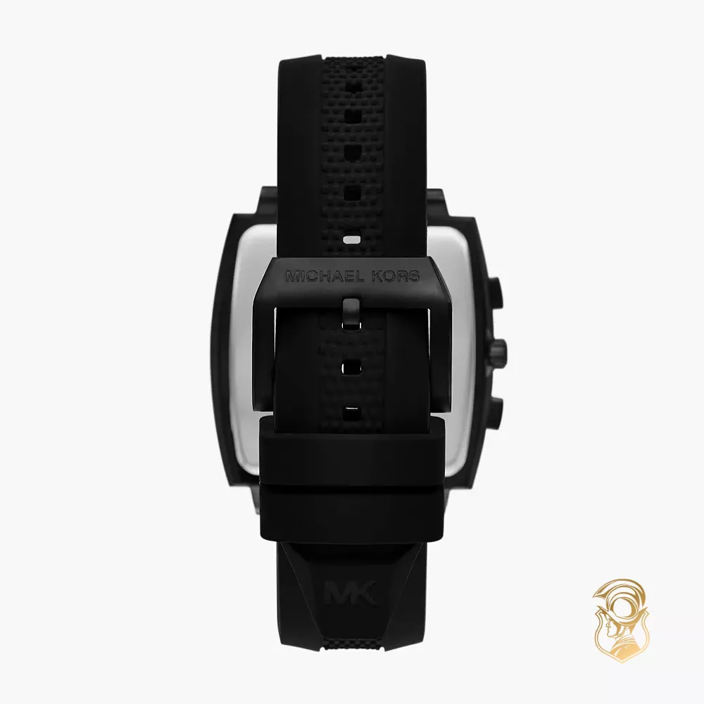 Michael Kors Rhys Chronograph Black Silicone Watch 40mm