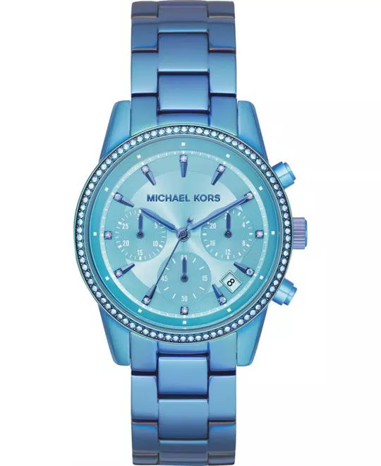 Michael Kors Ritz Iridescent Blue Watch 37mm