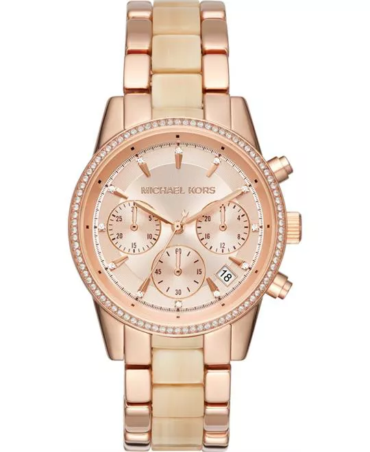 Michael Kors Ritz Rose Gold Watch 37mm