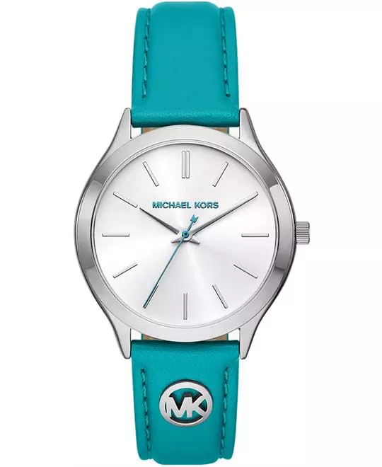 Michael Kors Runway Blue Lether Watch 38mm