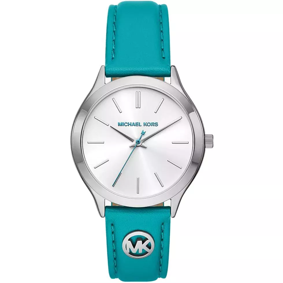 Michael Kors Runway Blue Lether Watch 38mm