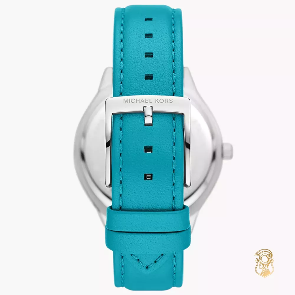 Michael Kors Runway Blue Lether Watch 38mm