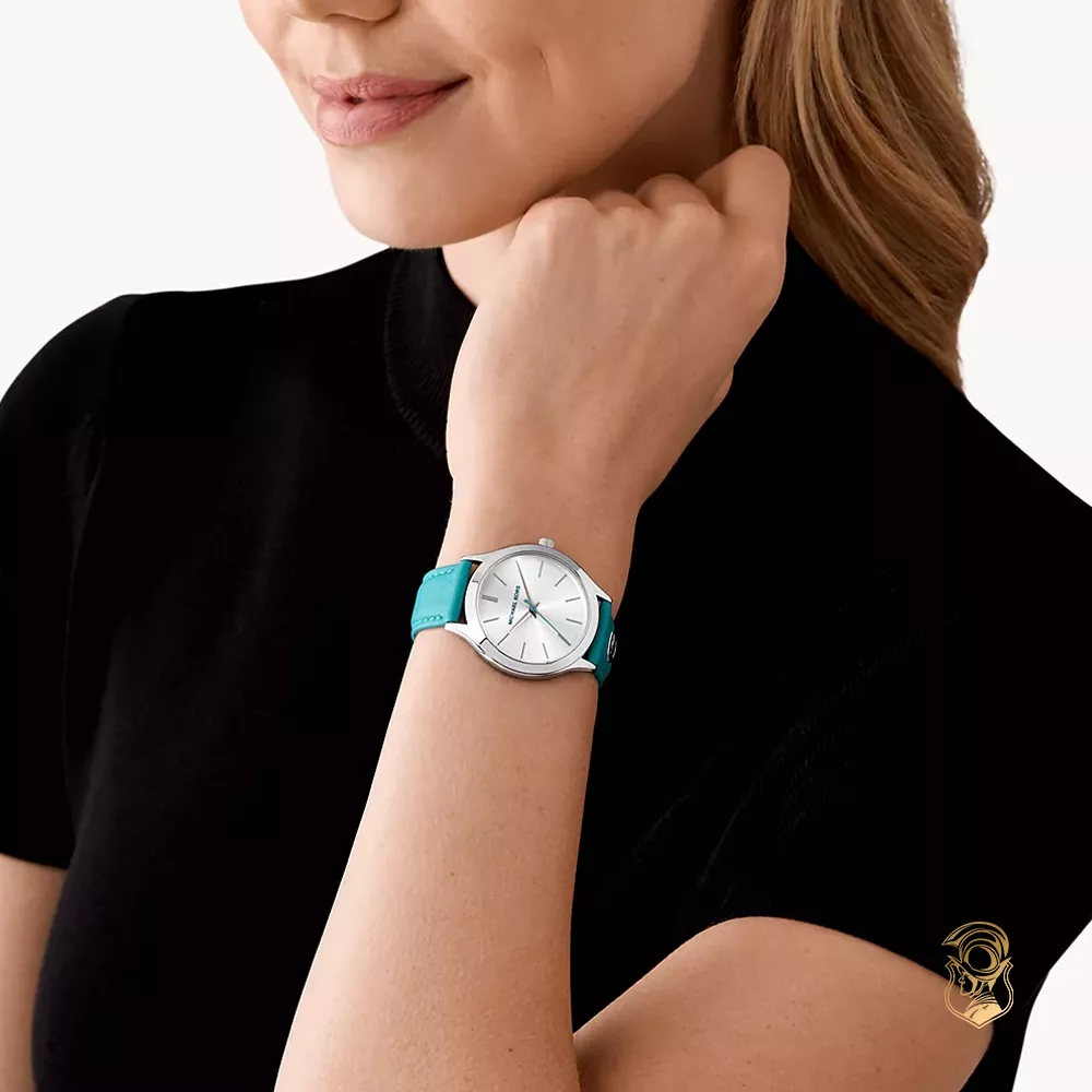 Michael Kors Runway Blue Lether Watch 38mm