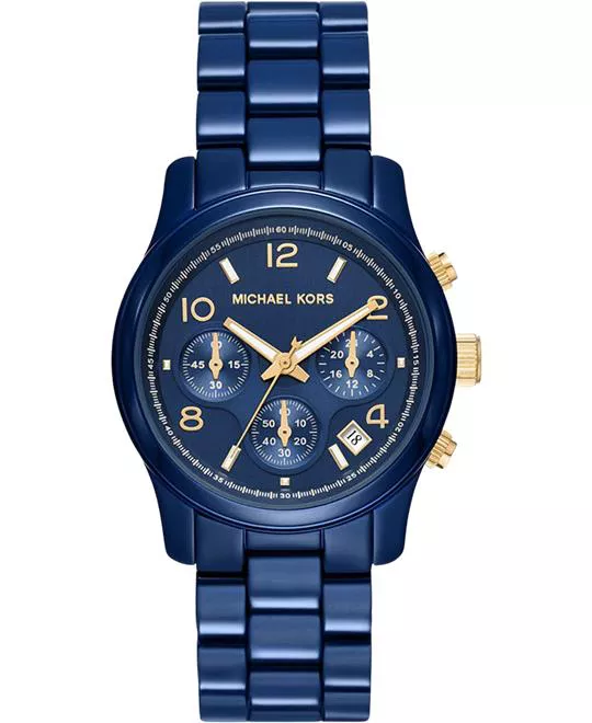 Michael Kors Runway Navy-Tone Watch 38mm