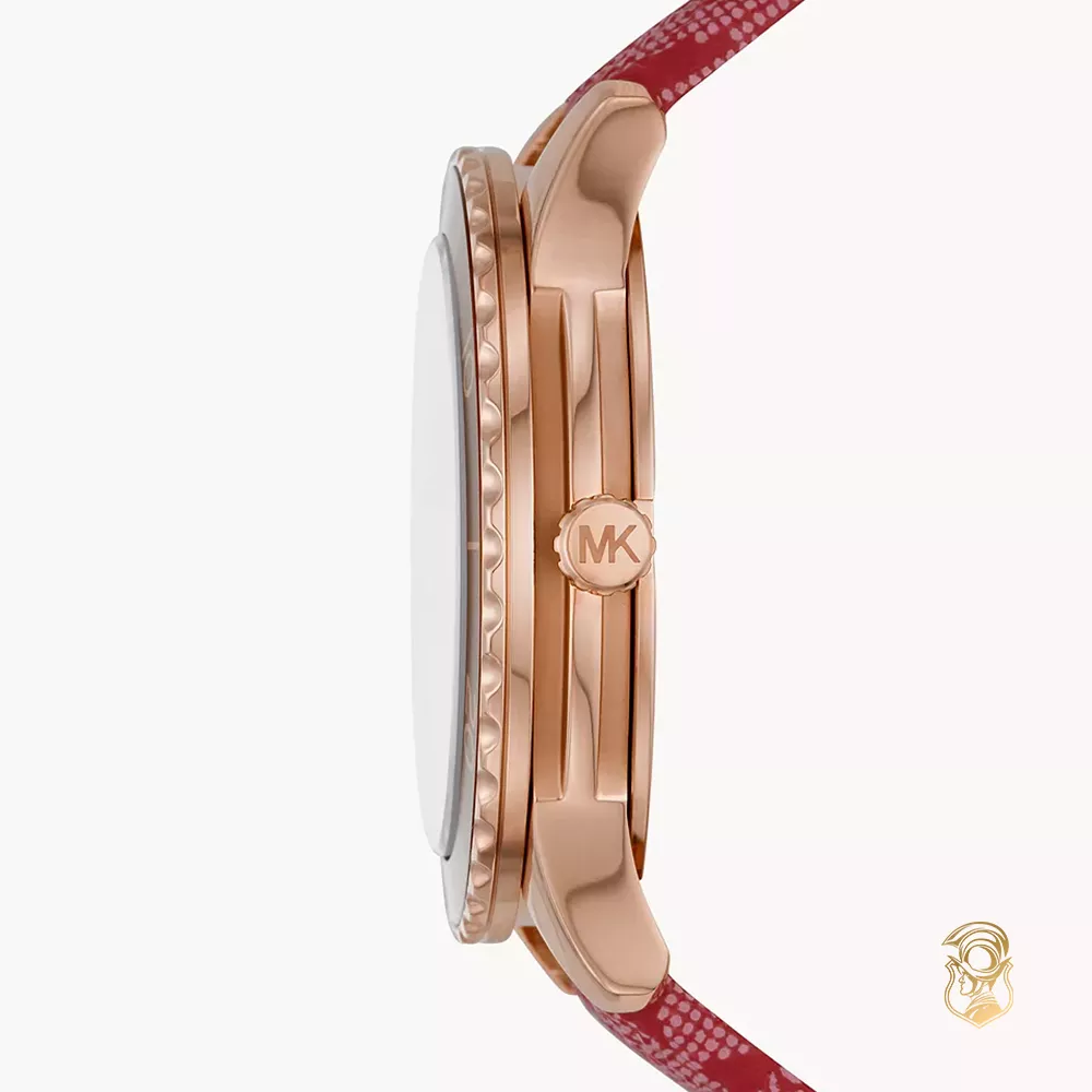 Michael Kors Runway Red Tone Watch 40mm