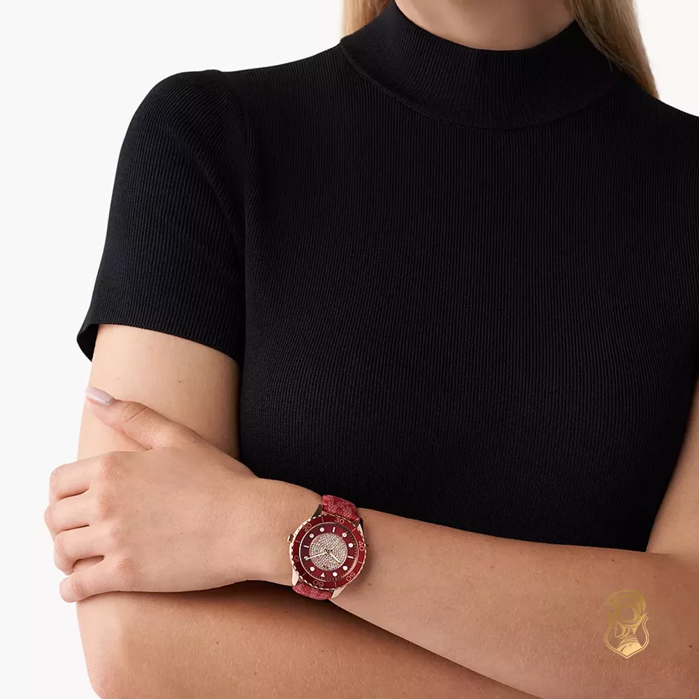 Michael Kors Runway Red Tone Watch 40mm