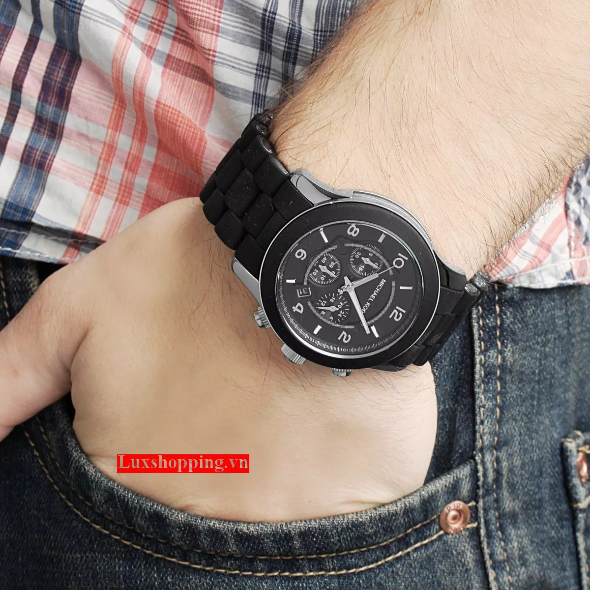 Michael Kors Runway Silicone Watch 48mm