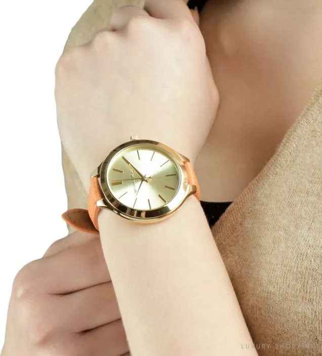 Michael Kors Runway Slim Orange Watch 42mm