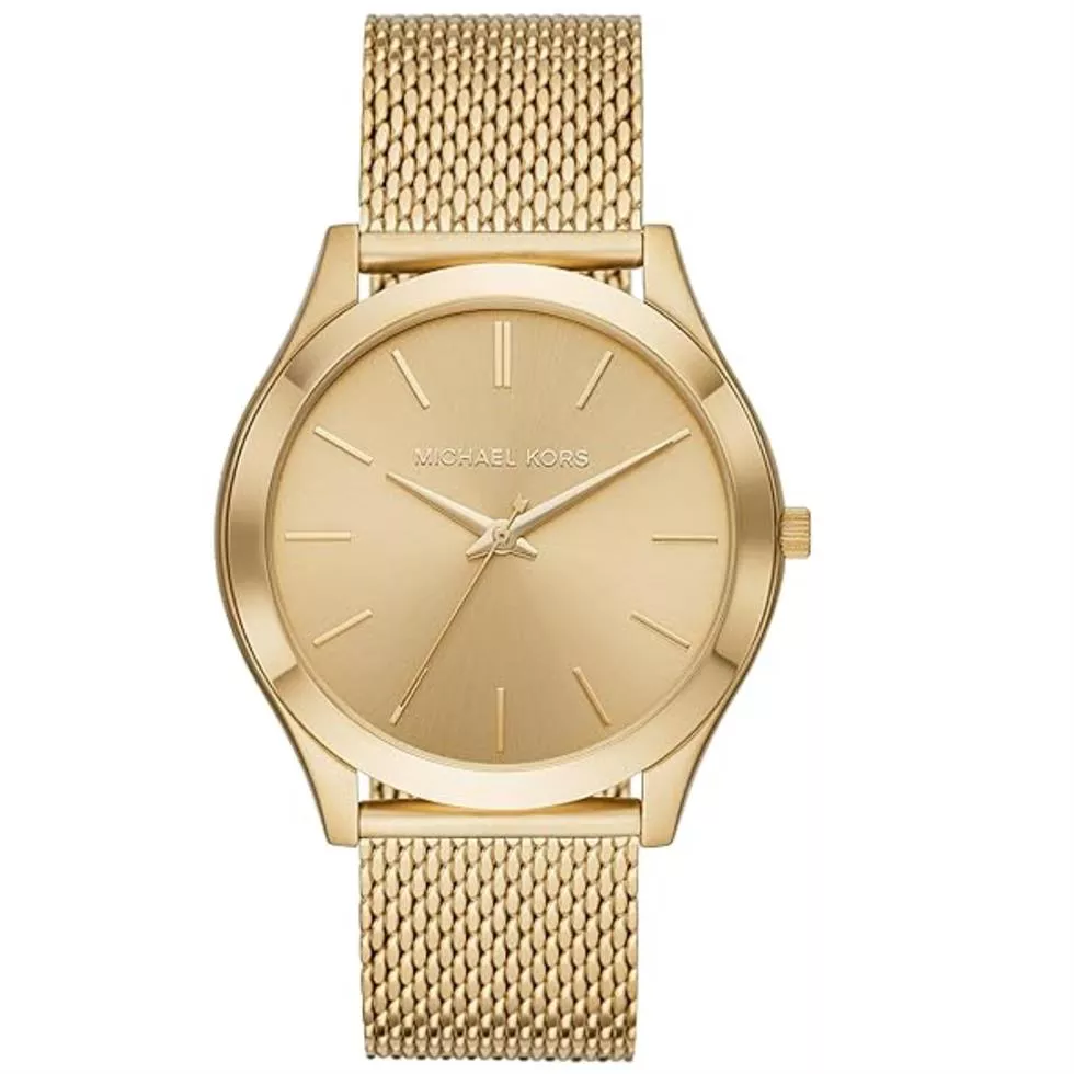 Michael Kors Runway Slim Yellow gold Oversized Watch 44mm