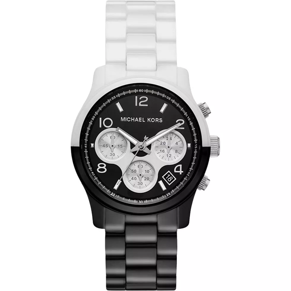 Michael Kors Runway Two-Tone Ceramic Watch 38mm