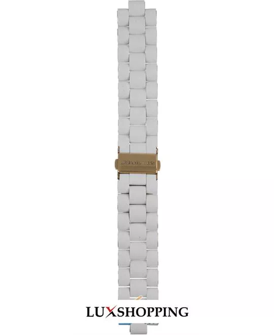 Michael Kors Runway White & Gold Bracelet 20mm
