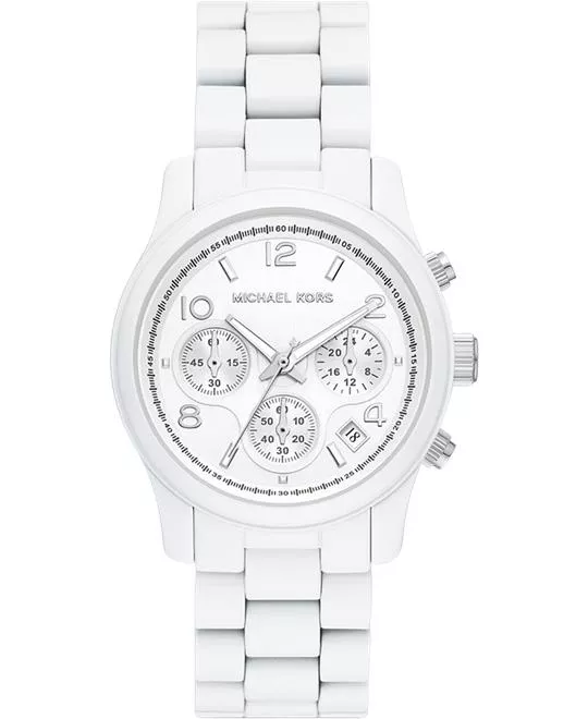 Michael Kors Runway White Tone Watch 38mm