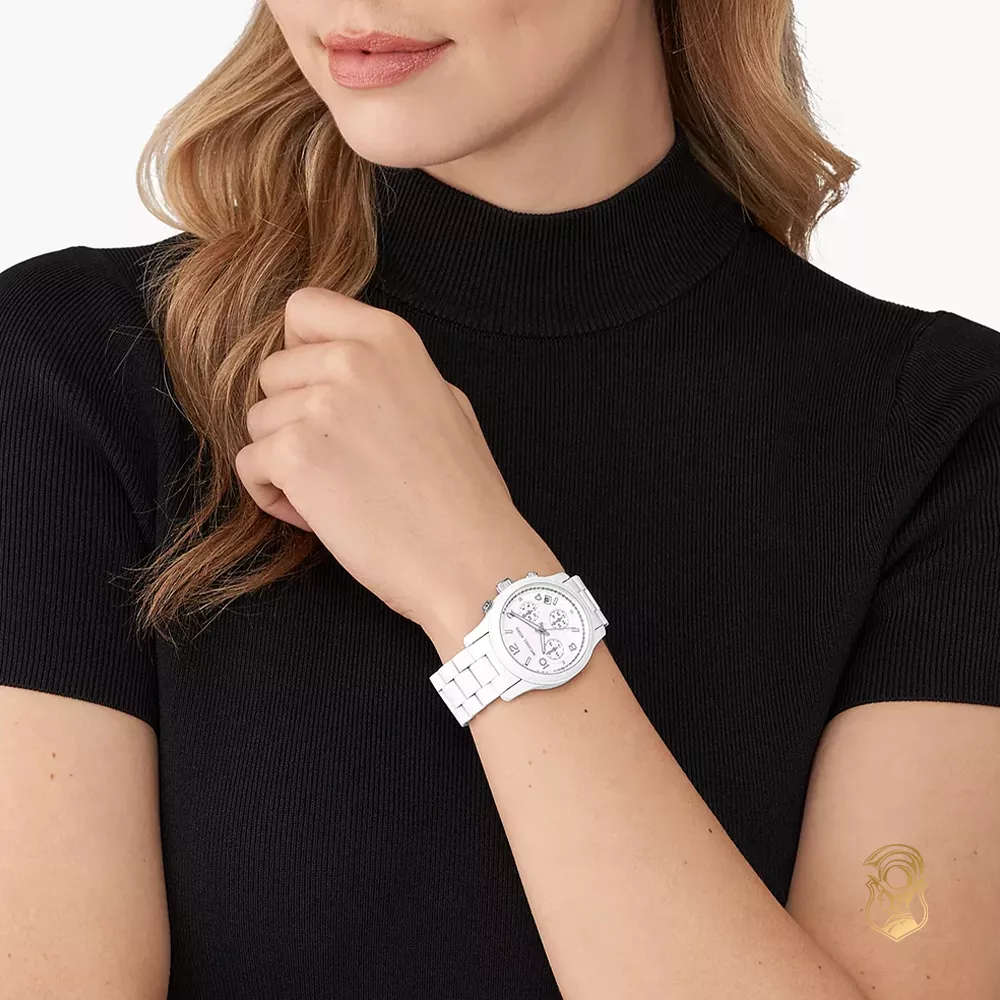 Michael Kors Runway White Tone Watch 38mm