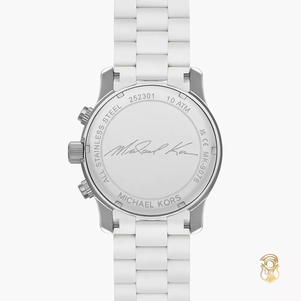Michael Kors Runway White-Tone Watch 45mm