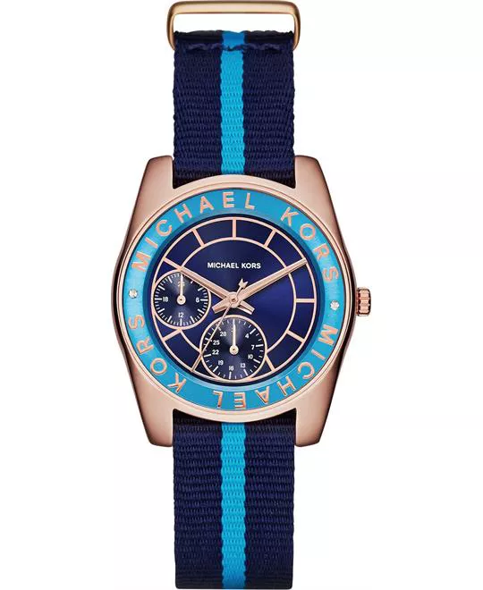 Michael Kors Ryland Turquoise Grosgrain Watch 33mm 
