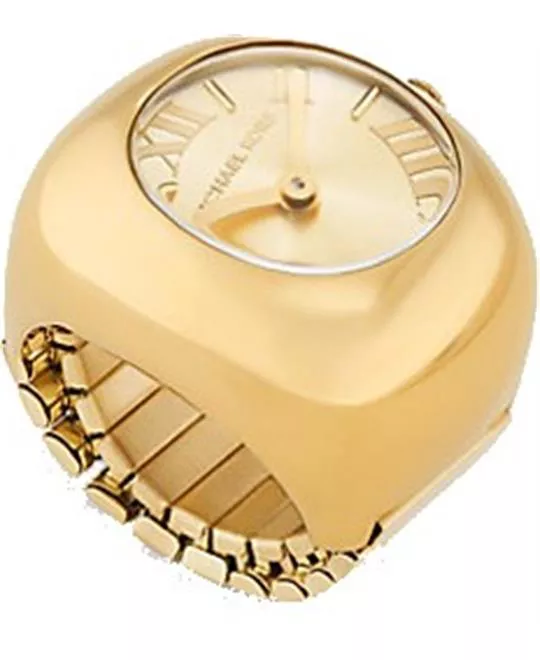 Michael Kors Rylee Pavé Gold Tone Ring Watch 24mm