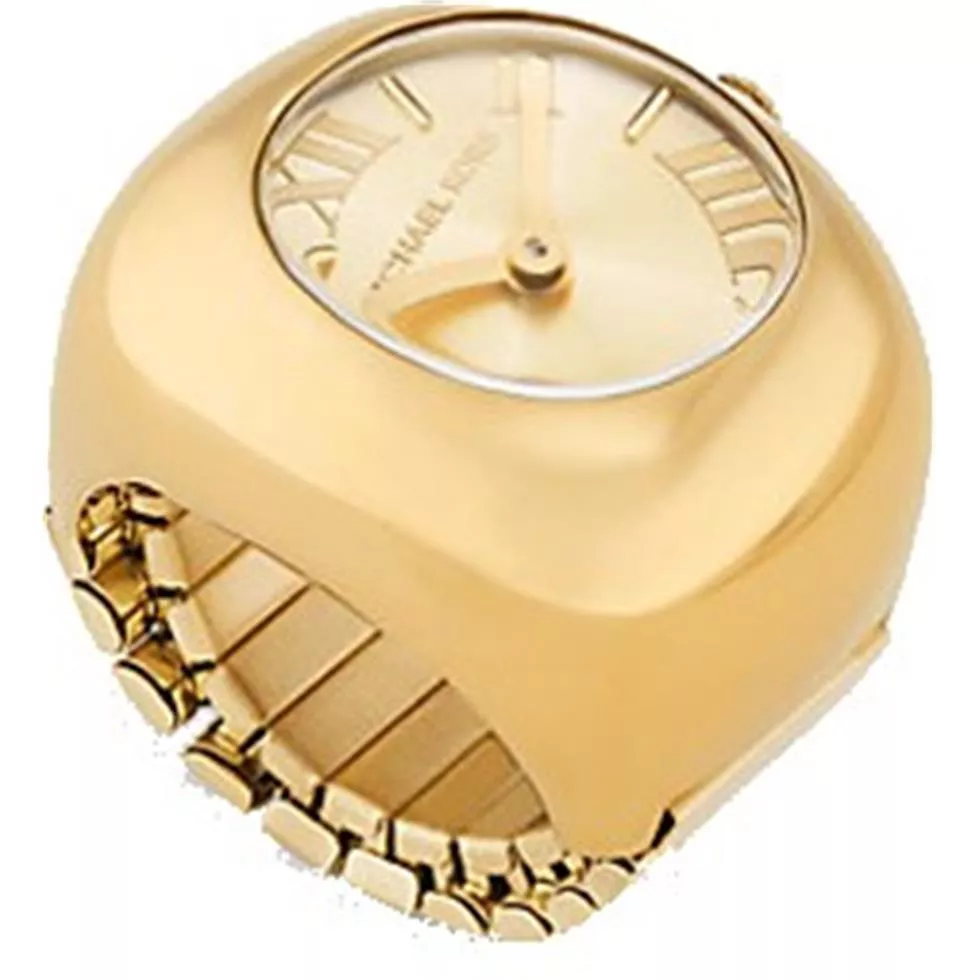 Michael Kors Rylee Pavé Gold Tone Ring Watch 24mm