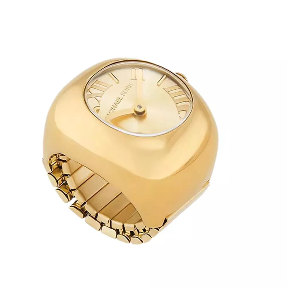 Michael Kors Rylee Pavé Gold Tone Ring Watch 24mm