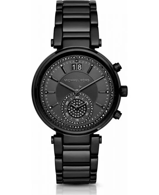 Michael Kors Sawyer Black-Tone Watch 39mm