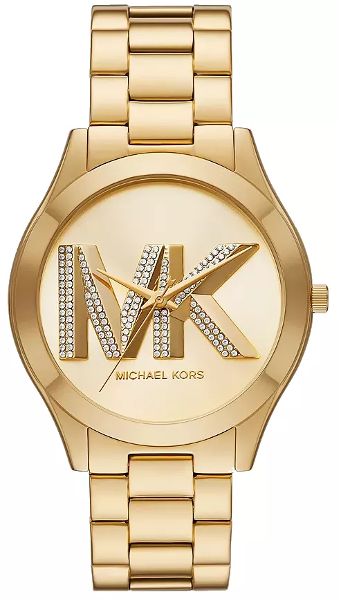 Michael Kors Mk4732 Slim Runway Three Hand Gold Tone Watch 42mm 5702